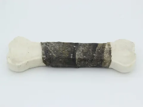 Pressed Rawhide Bone with Fish Skin